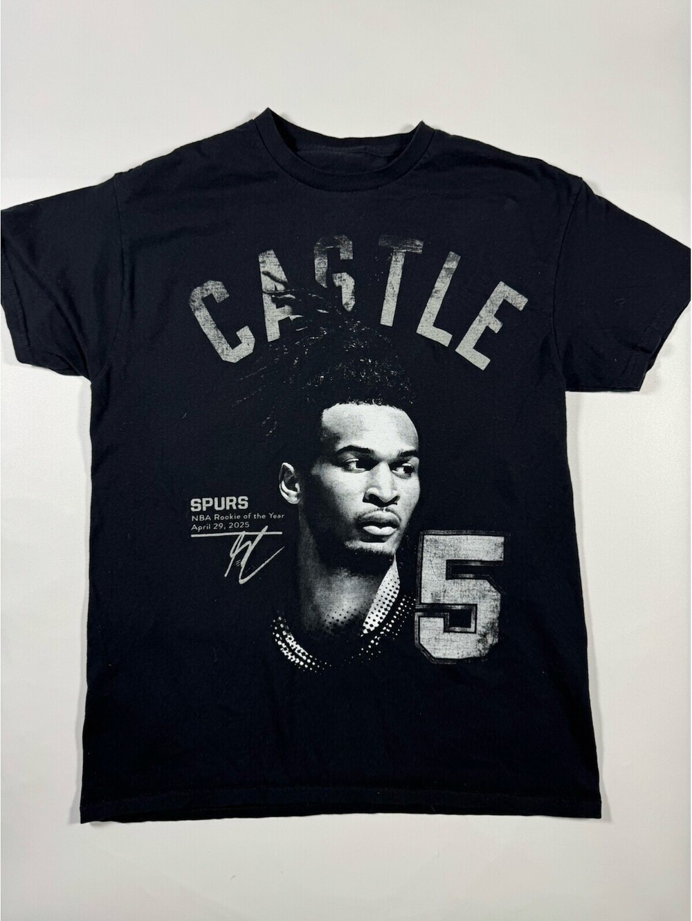 Stephon Castle San Antonio Spurs 2025 NBA Rookie of the Year Graphic T Shirt